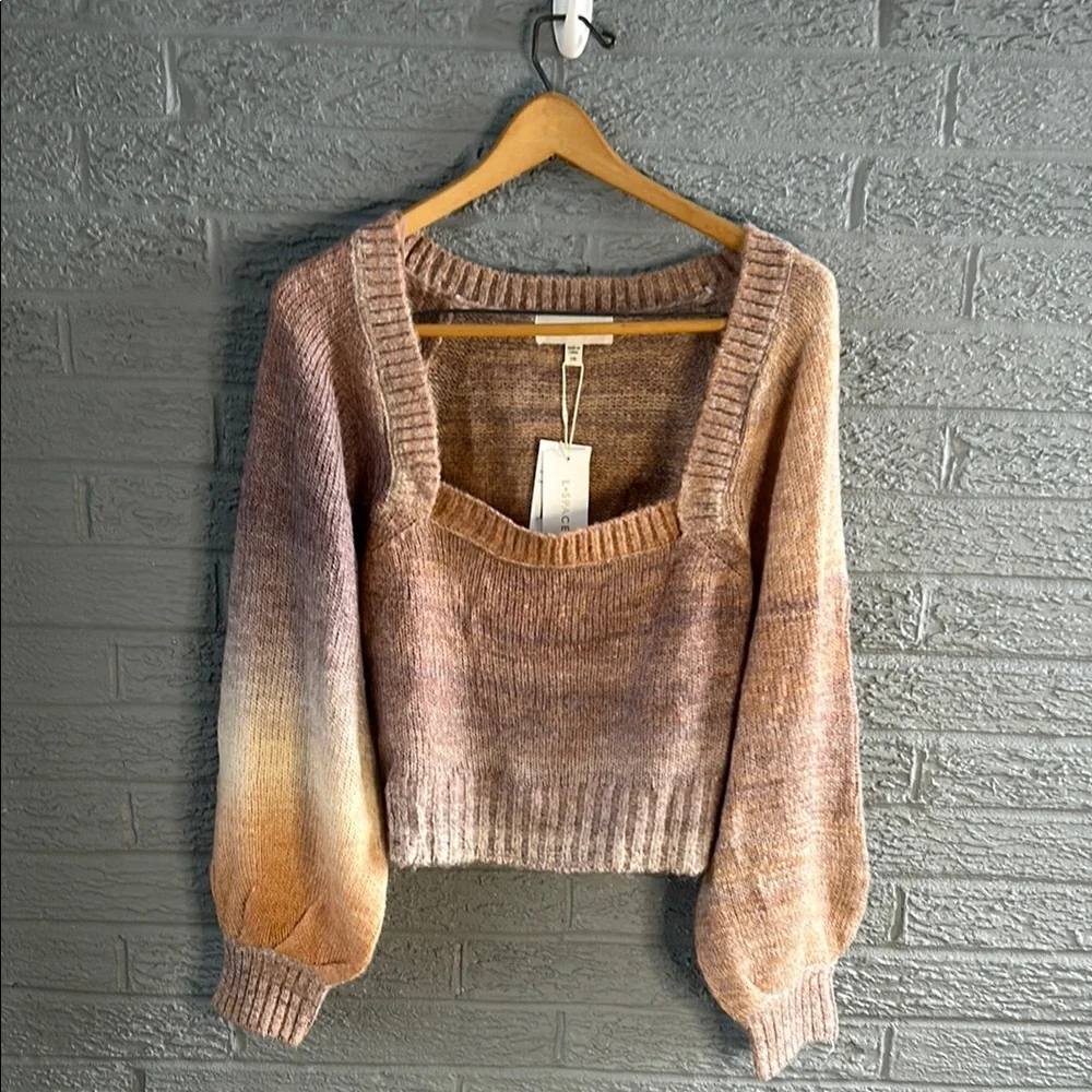 l*space Multicolor Ombre Scoop Neck Cropped Sweater - Picture 2 of 7